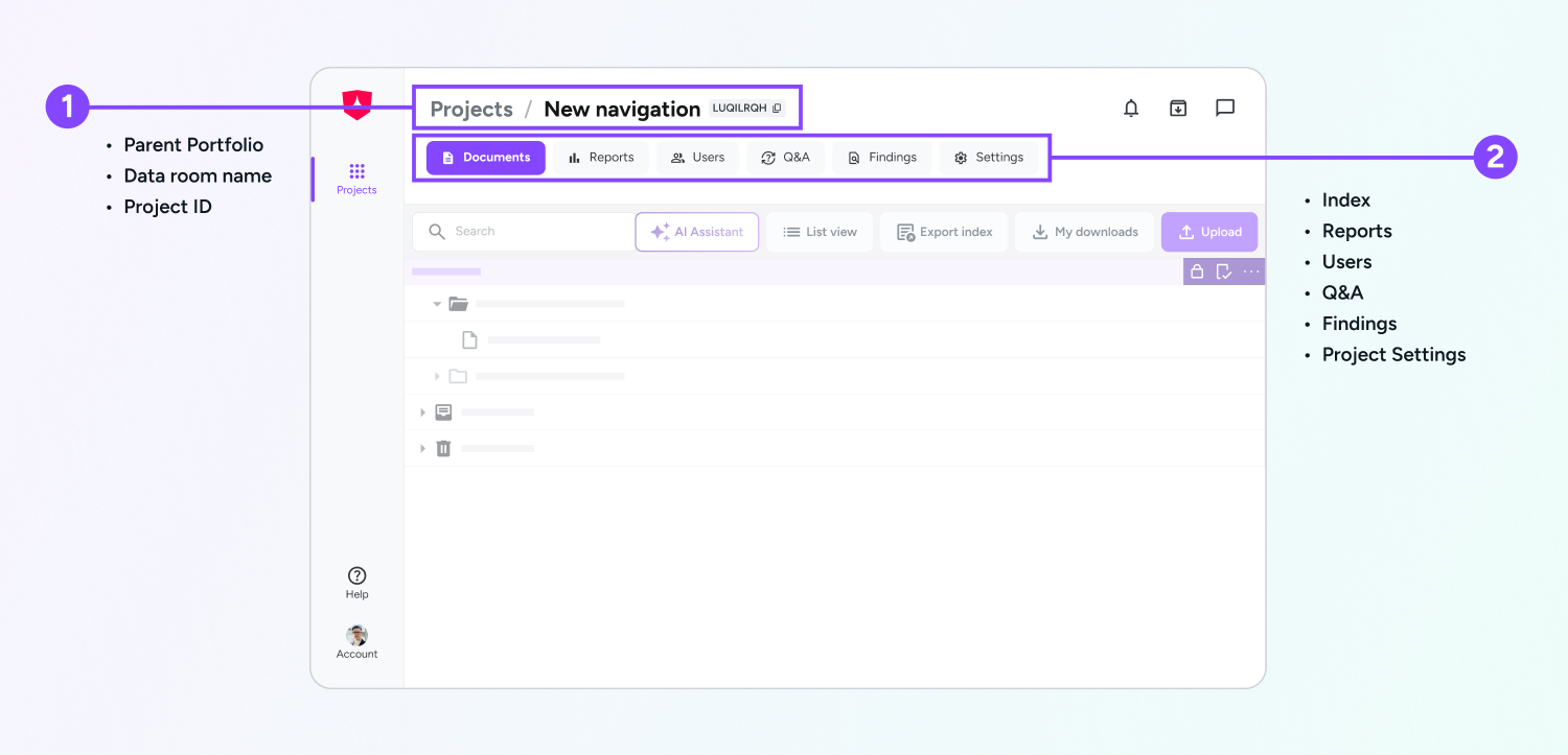 Project related navigation 2 1